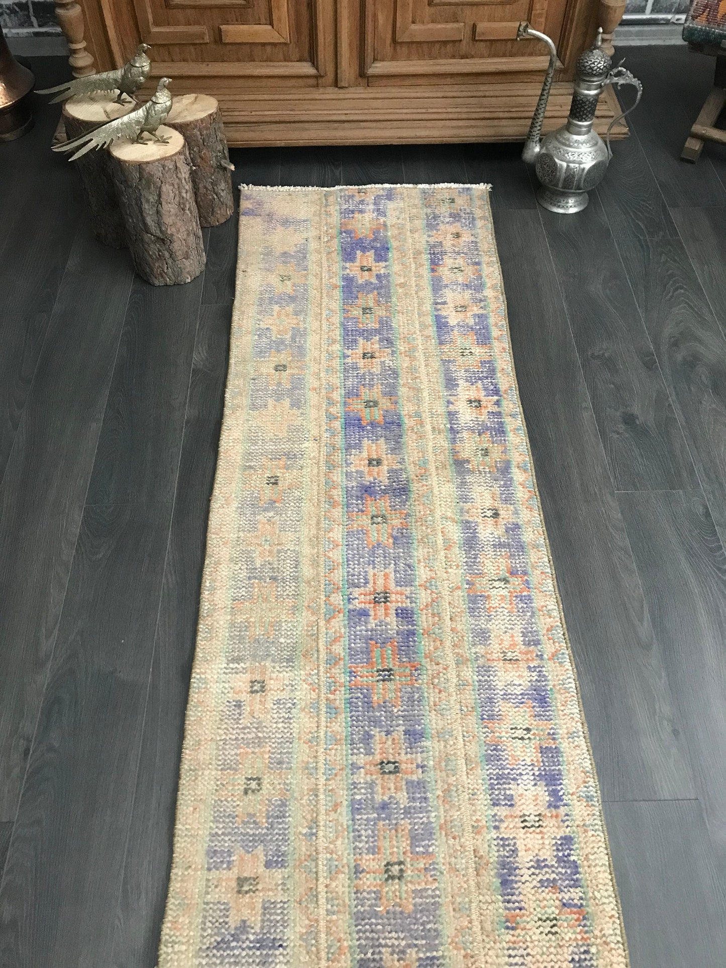 Runner Entry Rug, Hallway Runner Rug , Turkish Runner Rug , 2x11 Rug , Soft Runner Rug , Oushak Runner Rug , 2x11 Vintage Rug , Natural Rug - Heritage and Rugs