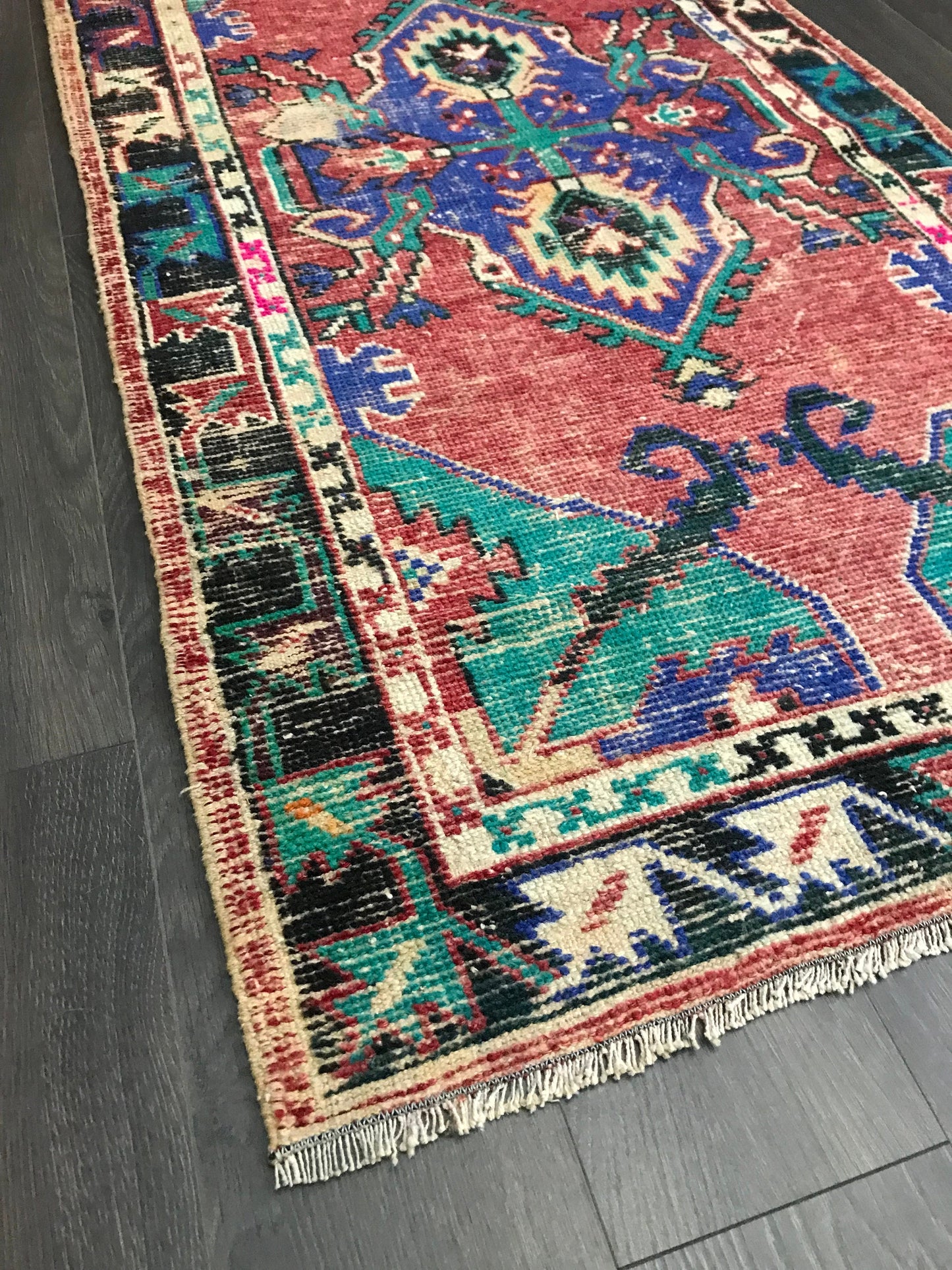 3x5 Medium Vintage Turkish Oushak Rug