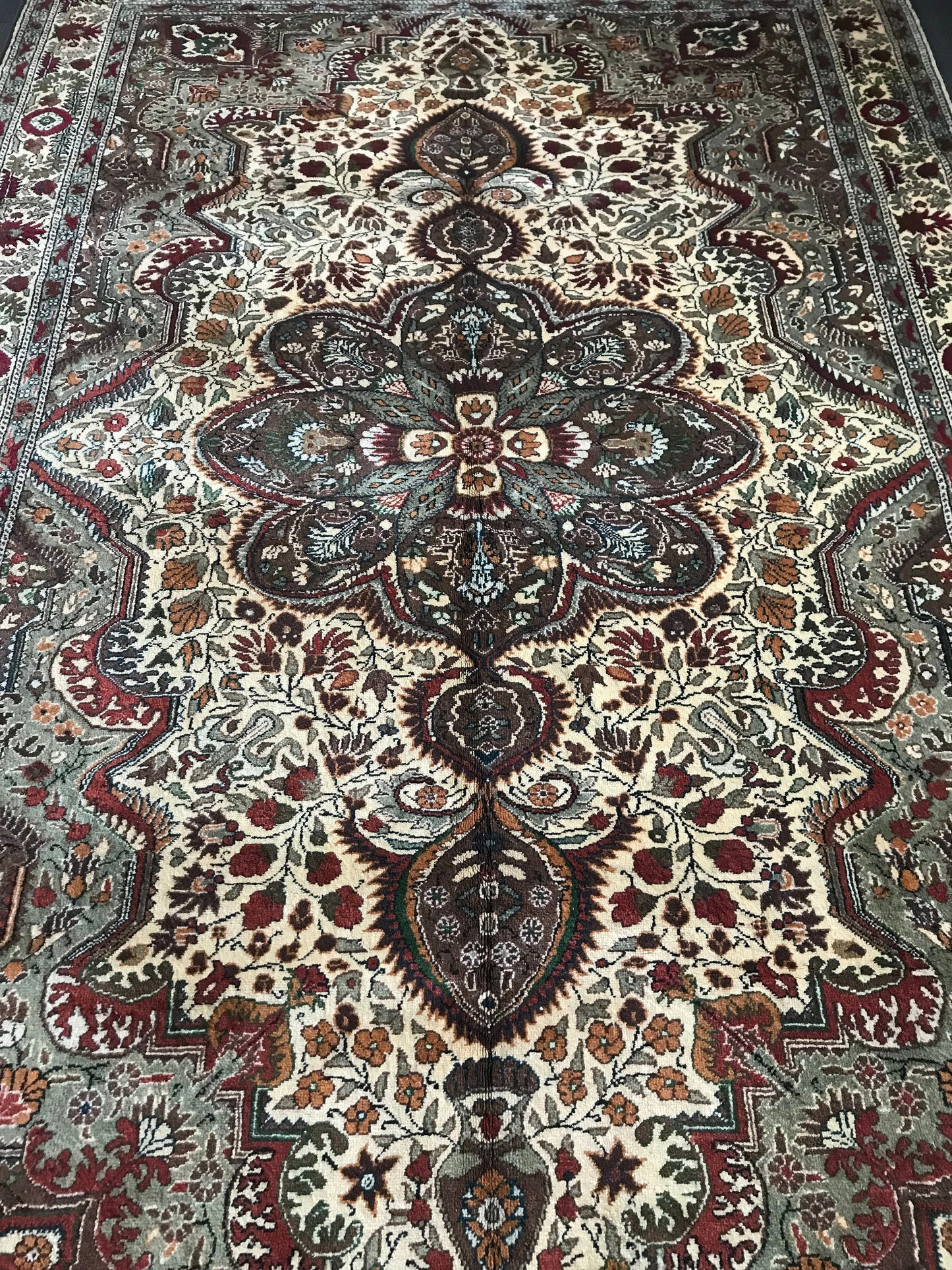 7x10 Large Vintage Persian Heriz Wool Rug 3 - Heritage and Rugs