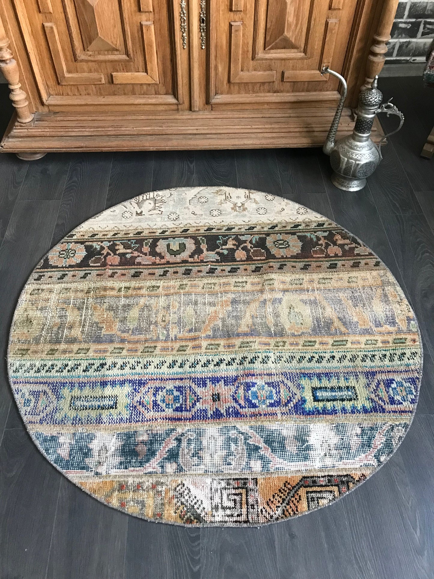 4x4 Small Round Turkish Rug - Heritage and Rugs