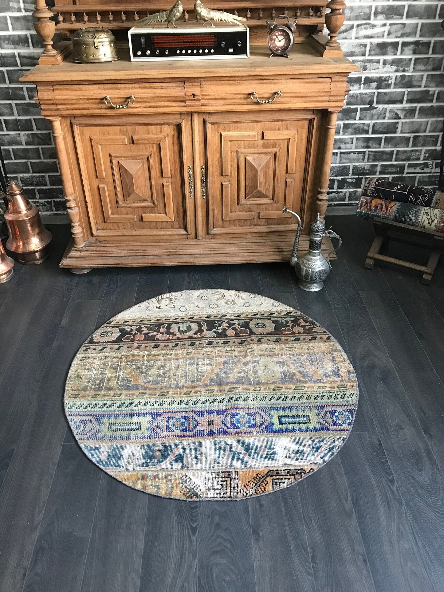 4x4 Small Round Turkish Rug - Heritage and Rugs