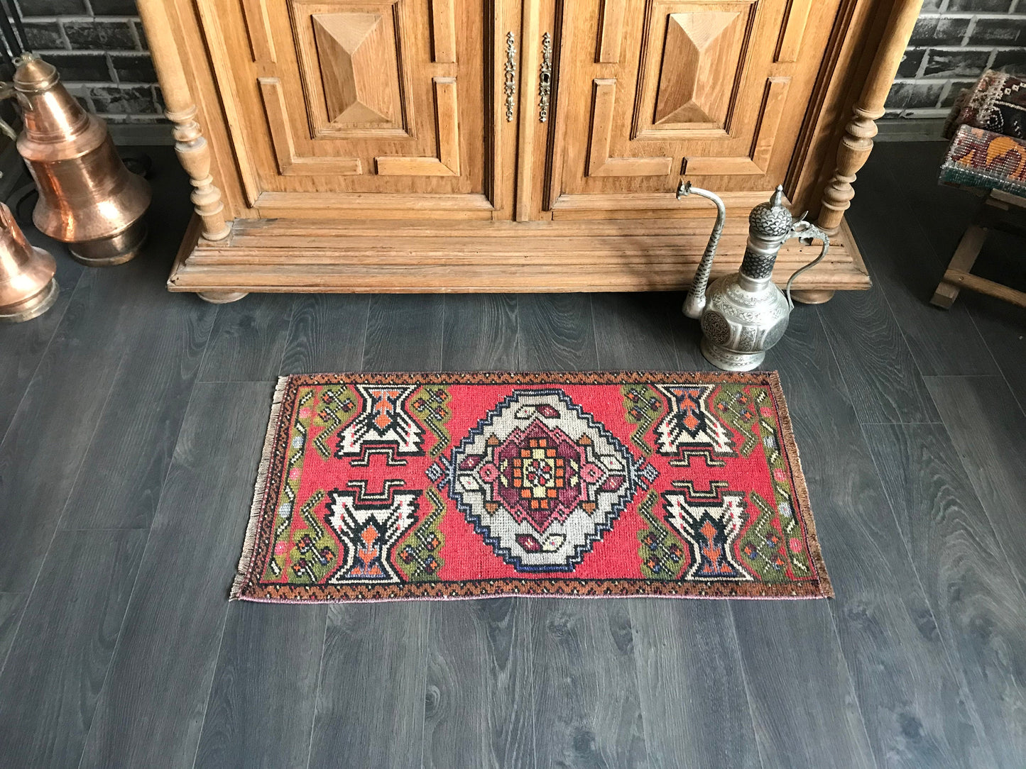 2x3 Small Turkish Oushak Wool and Cotton Rug - Heritage and Rugs