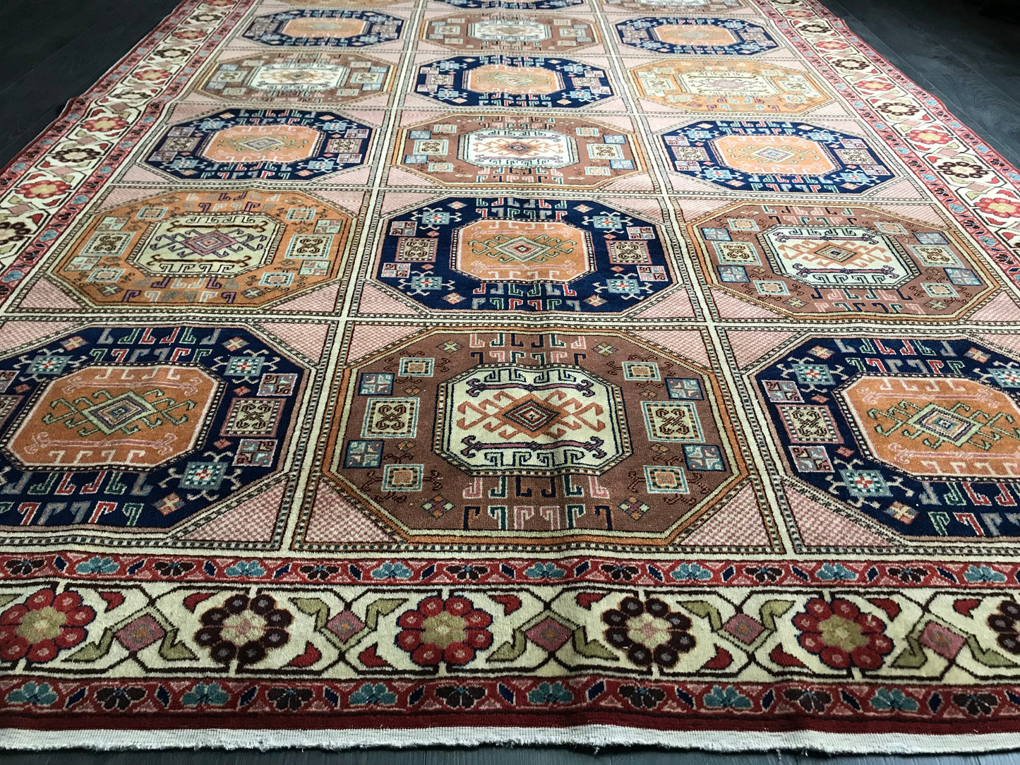 6.6x9.6 Large Vintage Persian Wool Rug 