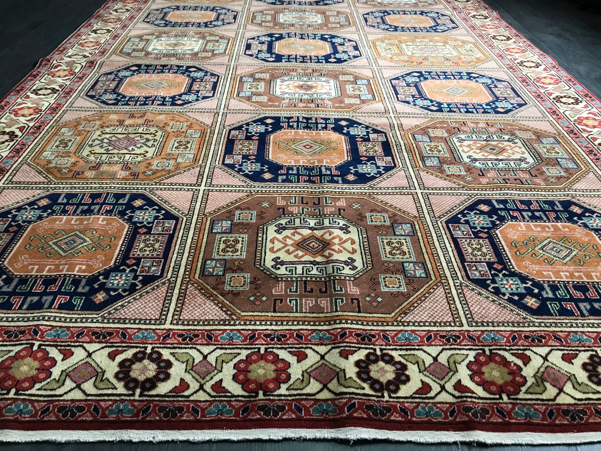 6.6x9.6 Large Vintage Persian Wool Rug 