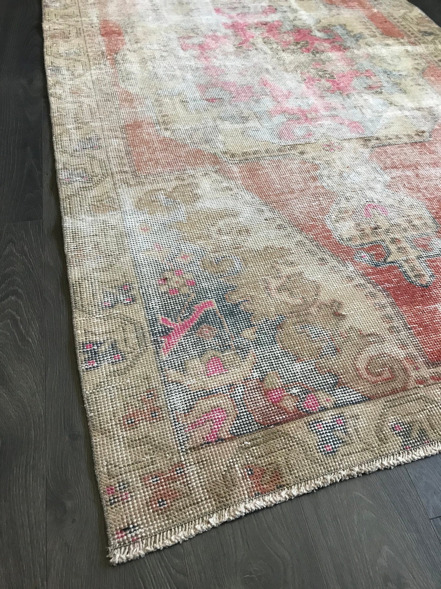 4x7 Medium Faded Turkish Oushak Rug - Heritage and Rugs