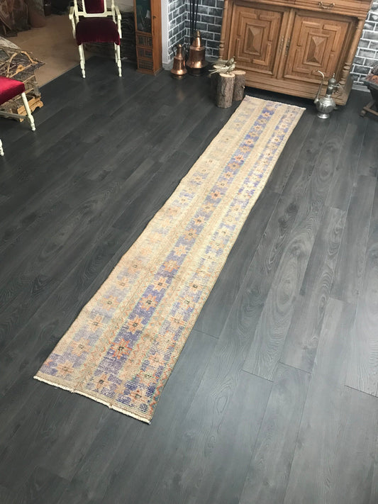 Runner Entry Rug, Hallway Runner Rug , Turkish Runner Rug , 2x11 Rug , Soft Runner Rug , Oushak Runner Rug , 2x11 Vintage Rug , Natural Rug - Heritage and Rugs