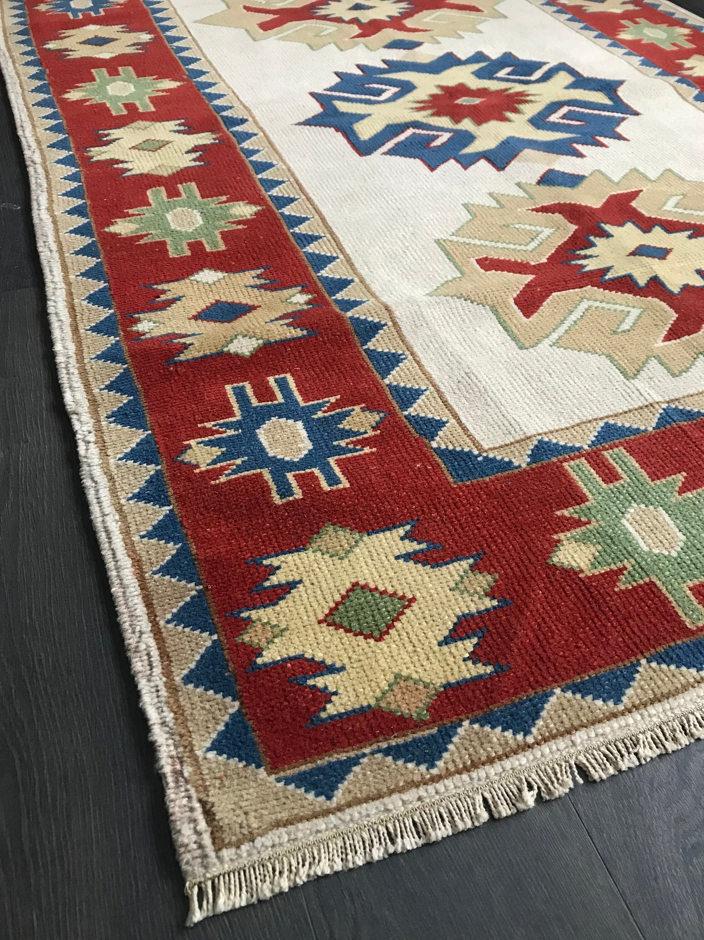 4x5.8 Vintage Turkish Oushak Wool Rug - Heritage and Rugs