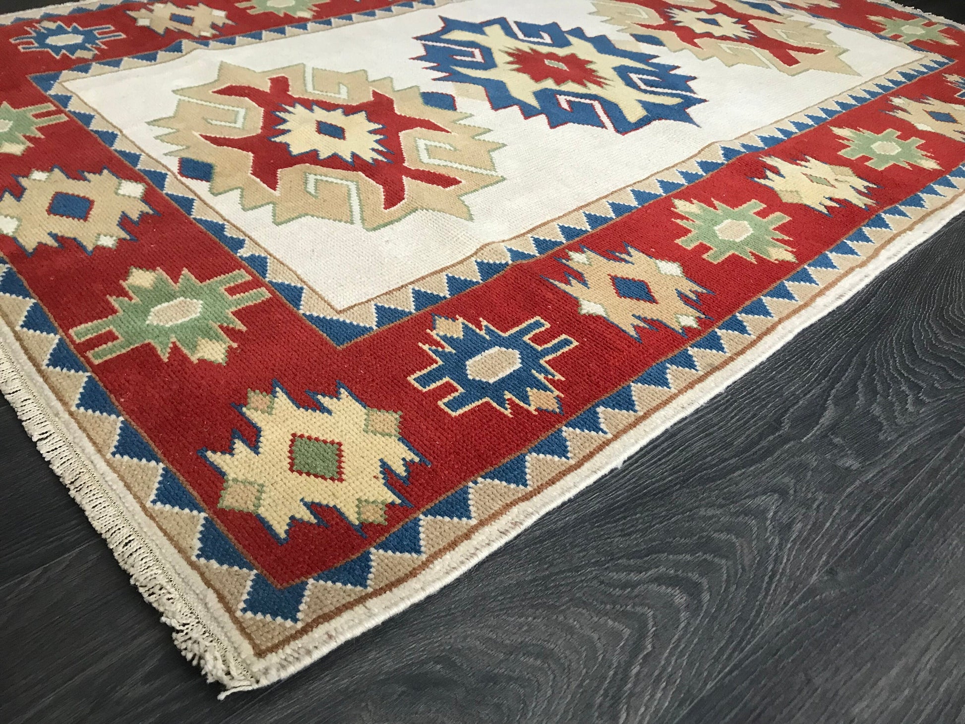 4x5.8 Vintage Turkish Oushak Wool Rug - Heritage and Rugs