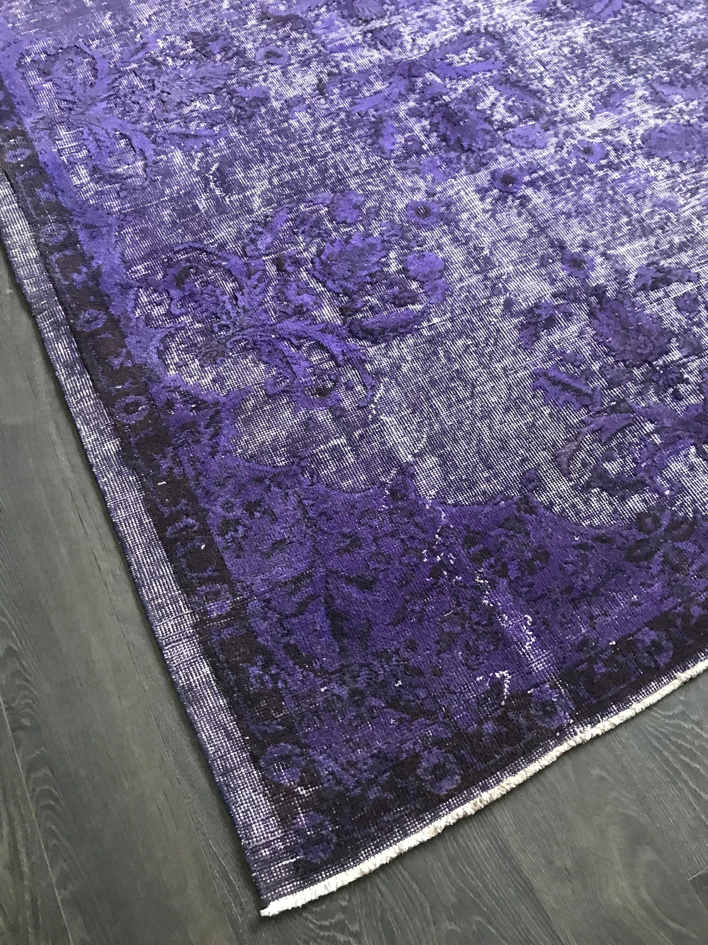 5.3x8.7 Large Vintage Purple Turkish Oushak Wool Rug- Heritage and Rugs