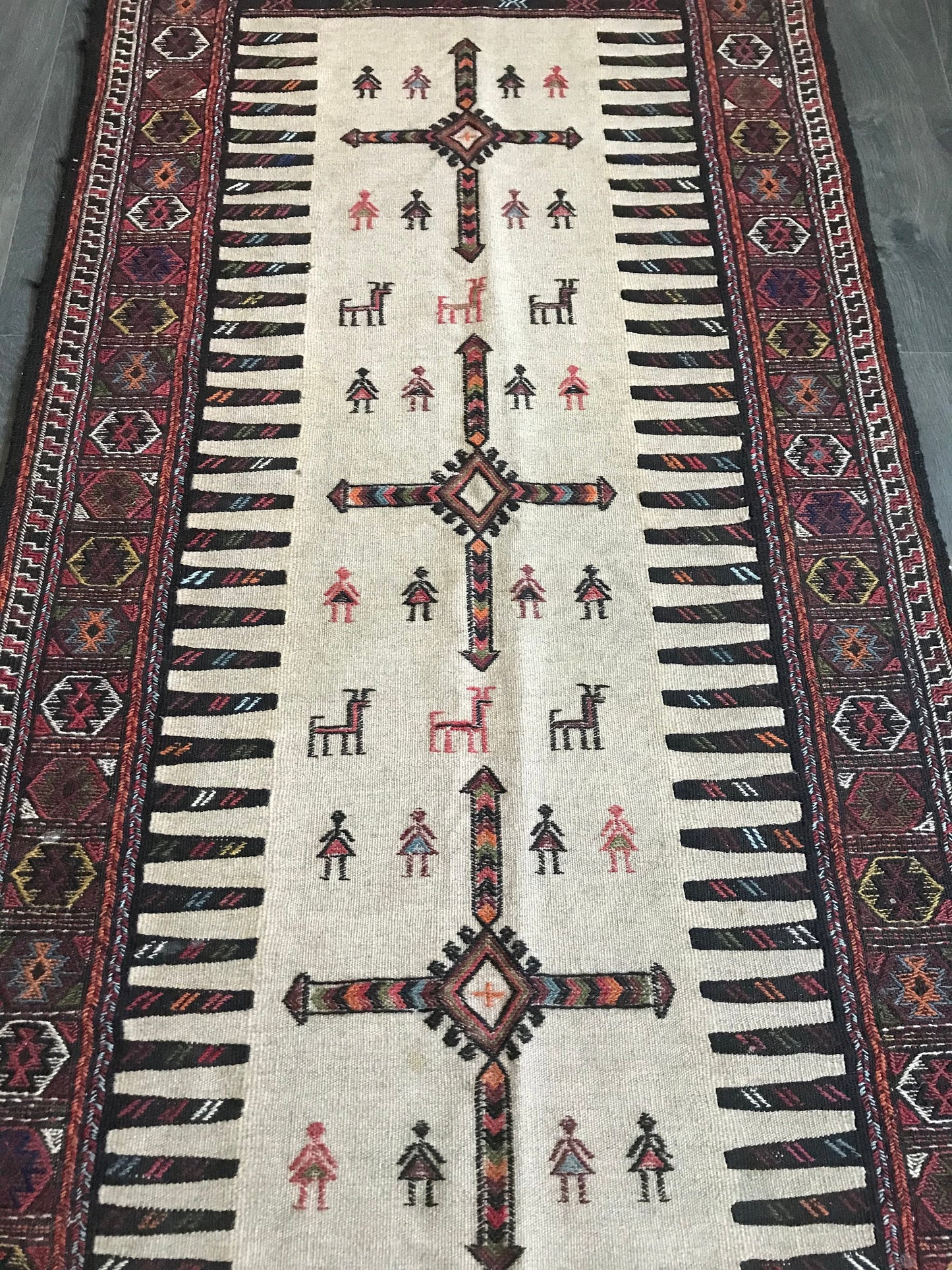 3.1x6.1 Medium Vintage Beige Turkish Oushak Rug - Heritage and Rugs