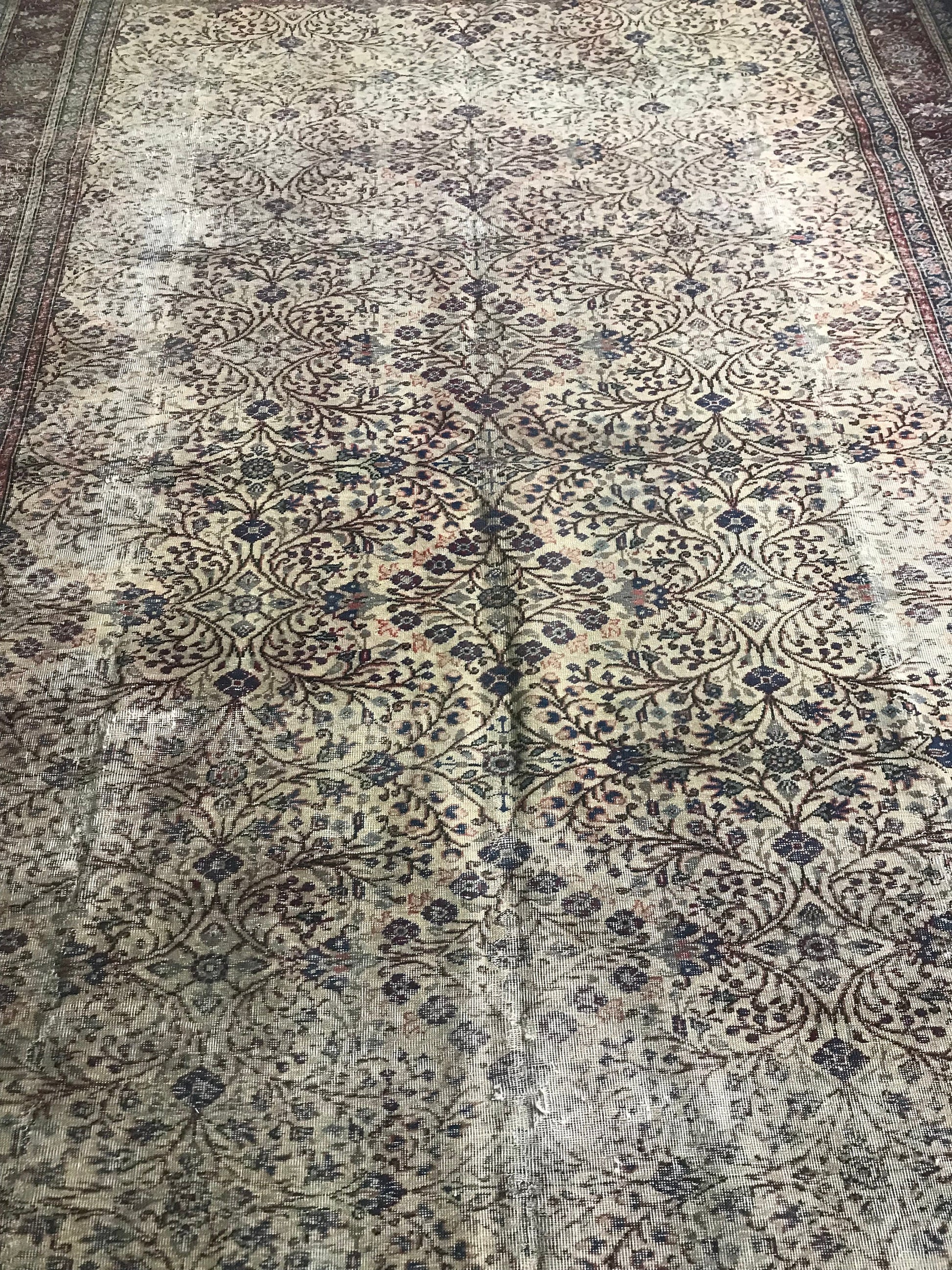 6.6x9 Large Antique Persian Heriz Wool Rug - Heritage and Rugs