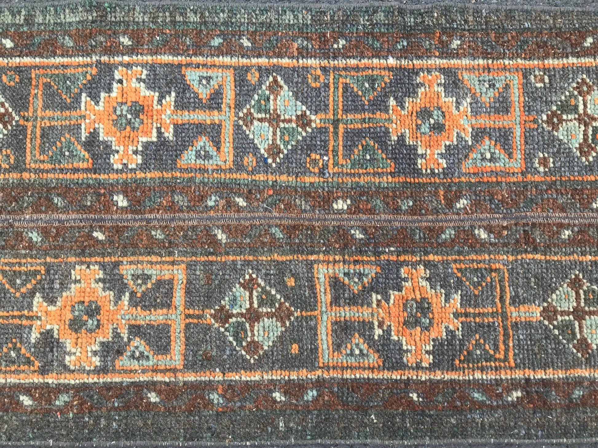 1.8x11 Vintage Turkish Oushak Runner Wool Rug 4 - Heritage and Rugs