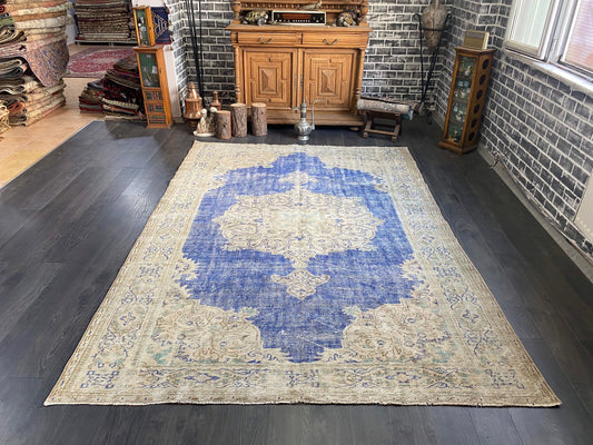 7x10 Large Vintage Persian Wool Rug - Heritage and Rugs