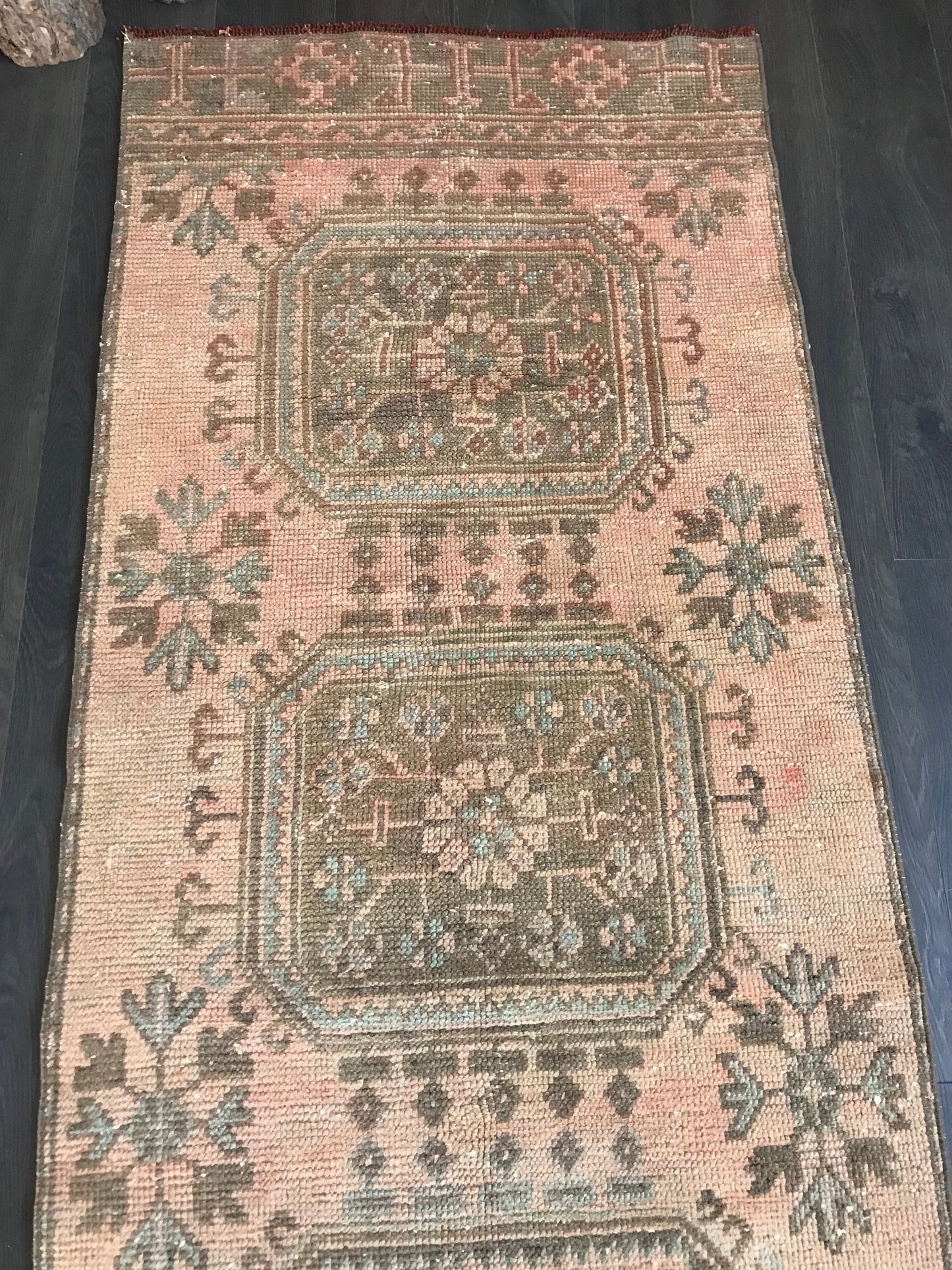 2.7x10.3 Vintage Turkish Oushak Runner Rug- Heritage and Rugs