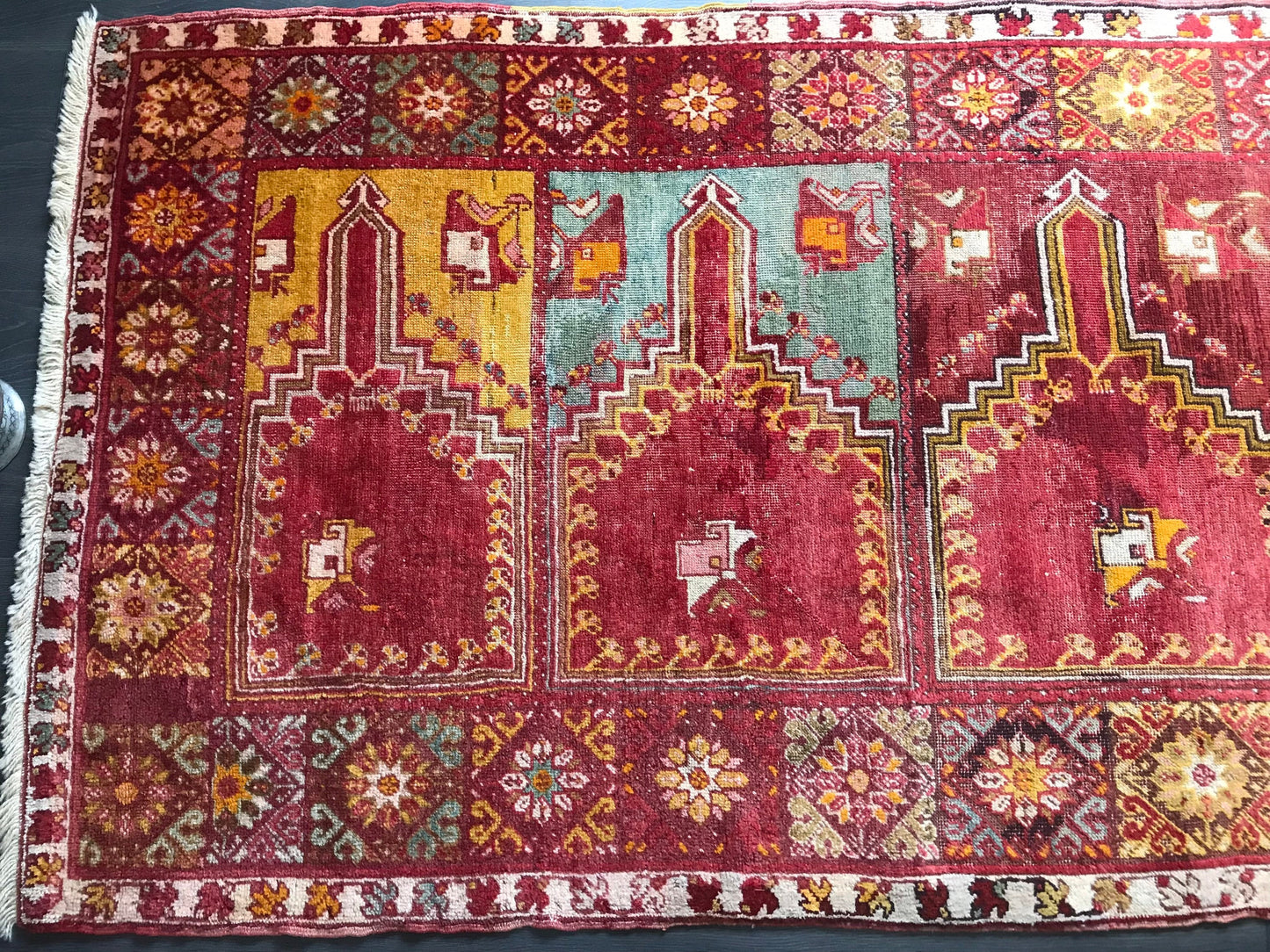 3.5x10.1 Turkish Oushak Runner Rug