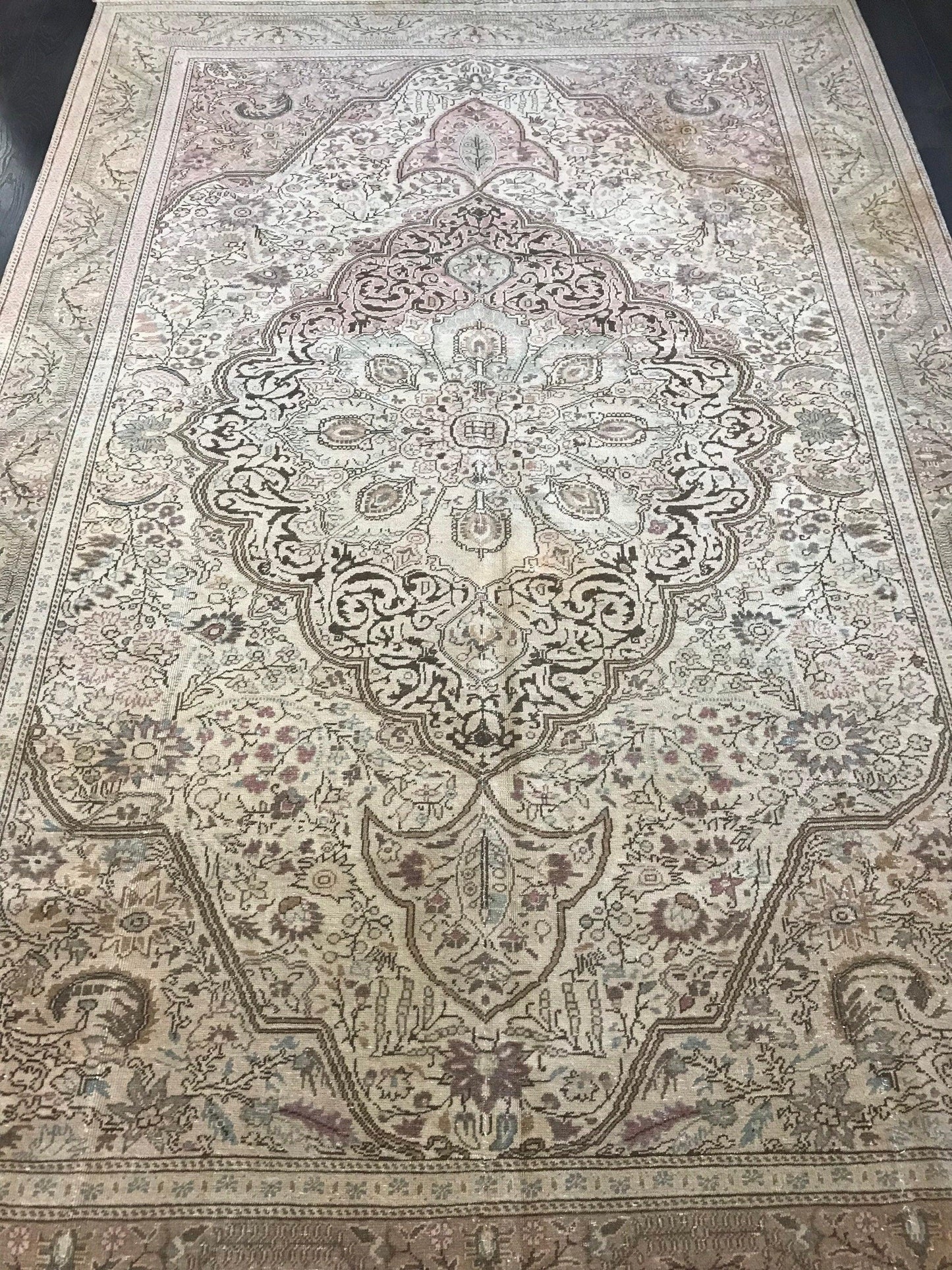 Large Persian Rug / Pink Persian Rug / Oriental Rug / Vintage Persian Rug / Madallion Rug / Persian Rug 7x10 / Oversize Rug / Persian Carpet - Heritage and Rugs