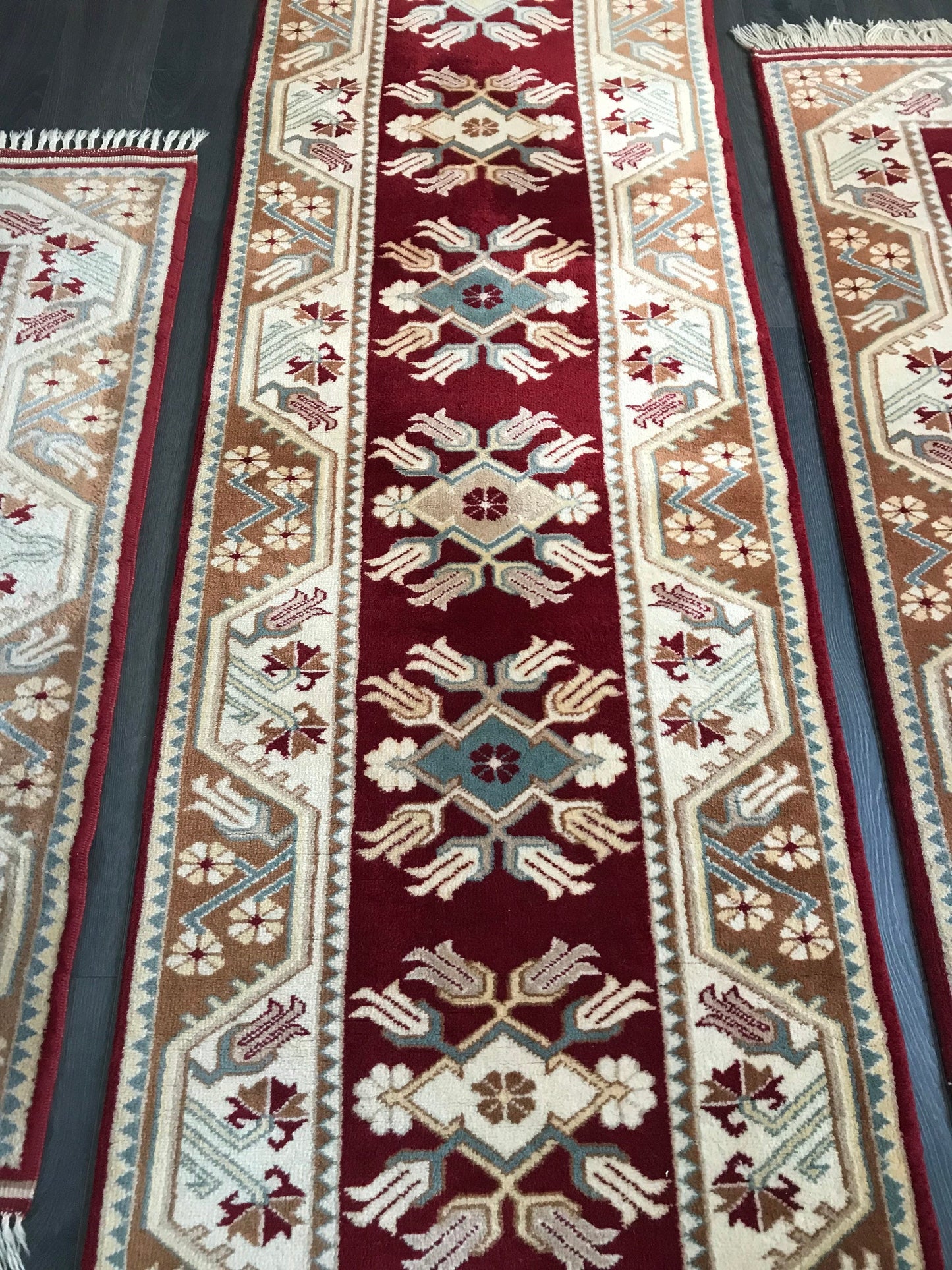 Vintage Turkish Oushak Runner Rug Set - Heritage and Rugs