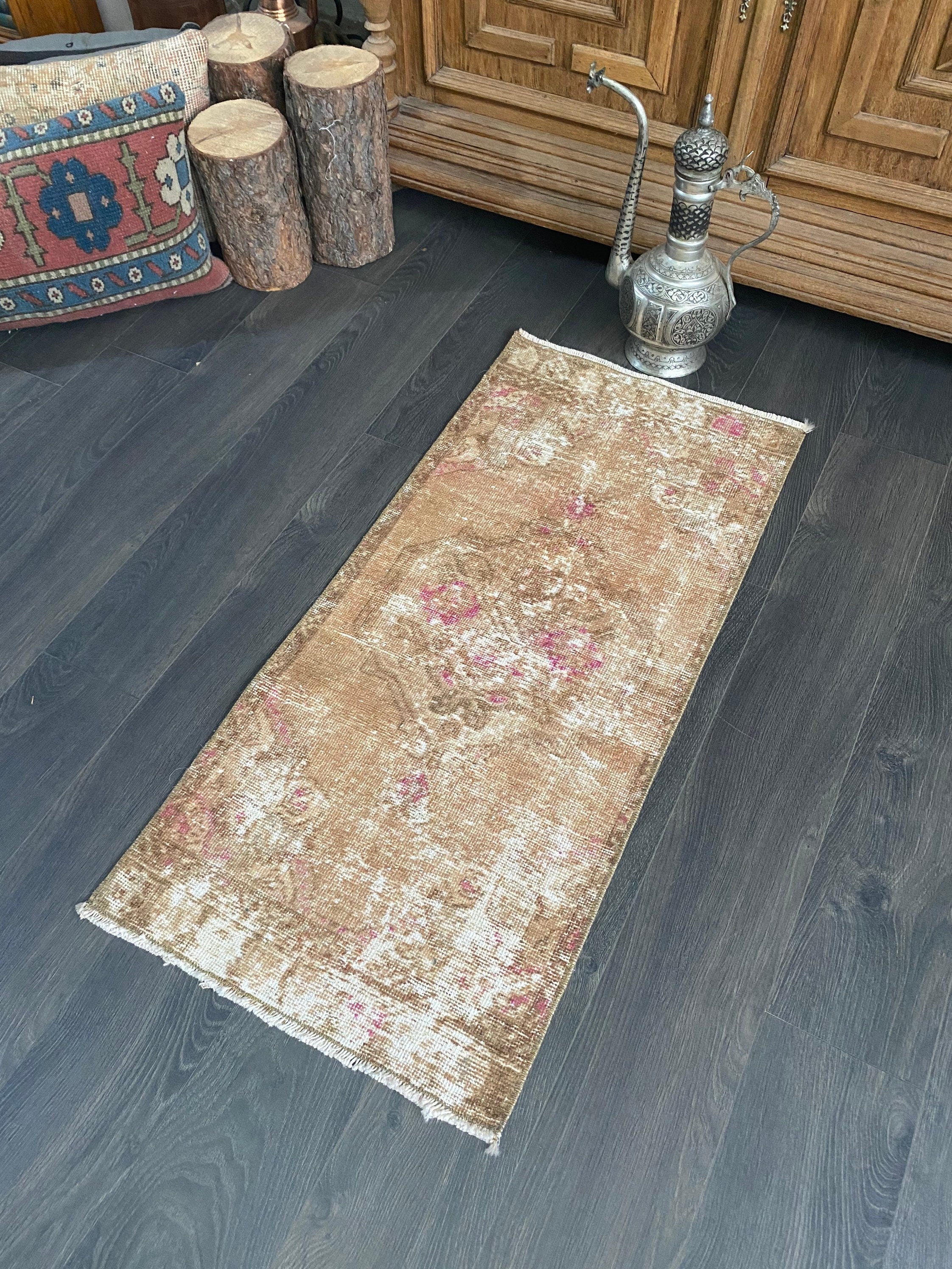 Brown Door deals Mat Rug, 1.7x2.4 ft Oushak Small Rug, Hand made Wool Rug, Anatolian Rug, Decorative Rug, Vintage Door Mat, Brown Rug, 76x54 Cm