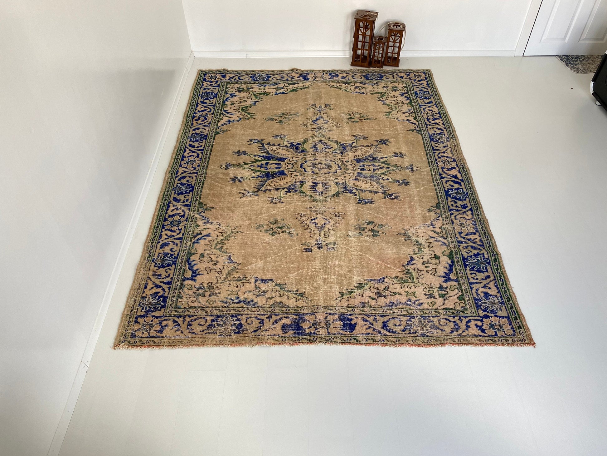 Large Turkish Rug / Oversize Rug / Wool Rug / Large Oushak Rug / Livingroom Rug / Large Area Rug / Handmade Rug/ Oriental Rug / 6.7x8.8 Ft - Heritage and Rugs