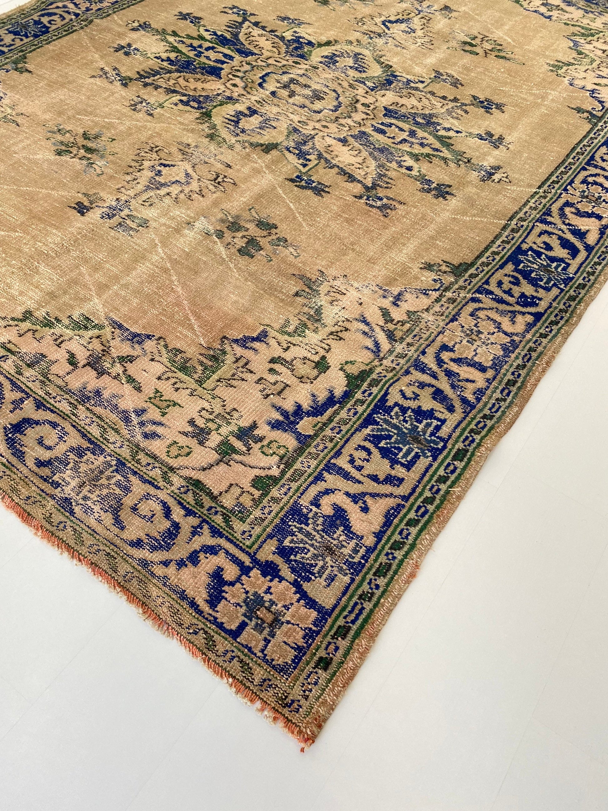 Large Turkish Rug / Oversize Rug / Wool Rug / Large Oushak Rug / Livingroom Rug / Large Area Rug / Handmade Rug/ Oriental Rug / 6.7x8.8 Ft - Heritage and Rugs