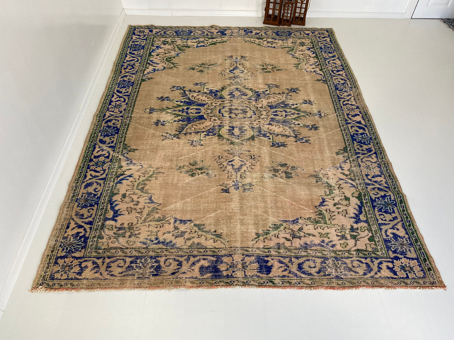 Large Turkish Rug / Oversize Rug / Wool Rug / Large Oushak Rug / Livingroom Rug / Large Area Rug / Handmade Rug/ Oriental Rug / 6.7x8.8 Ft - Heritage and Rugs