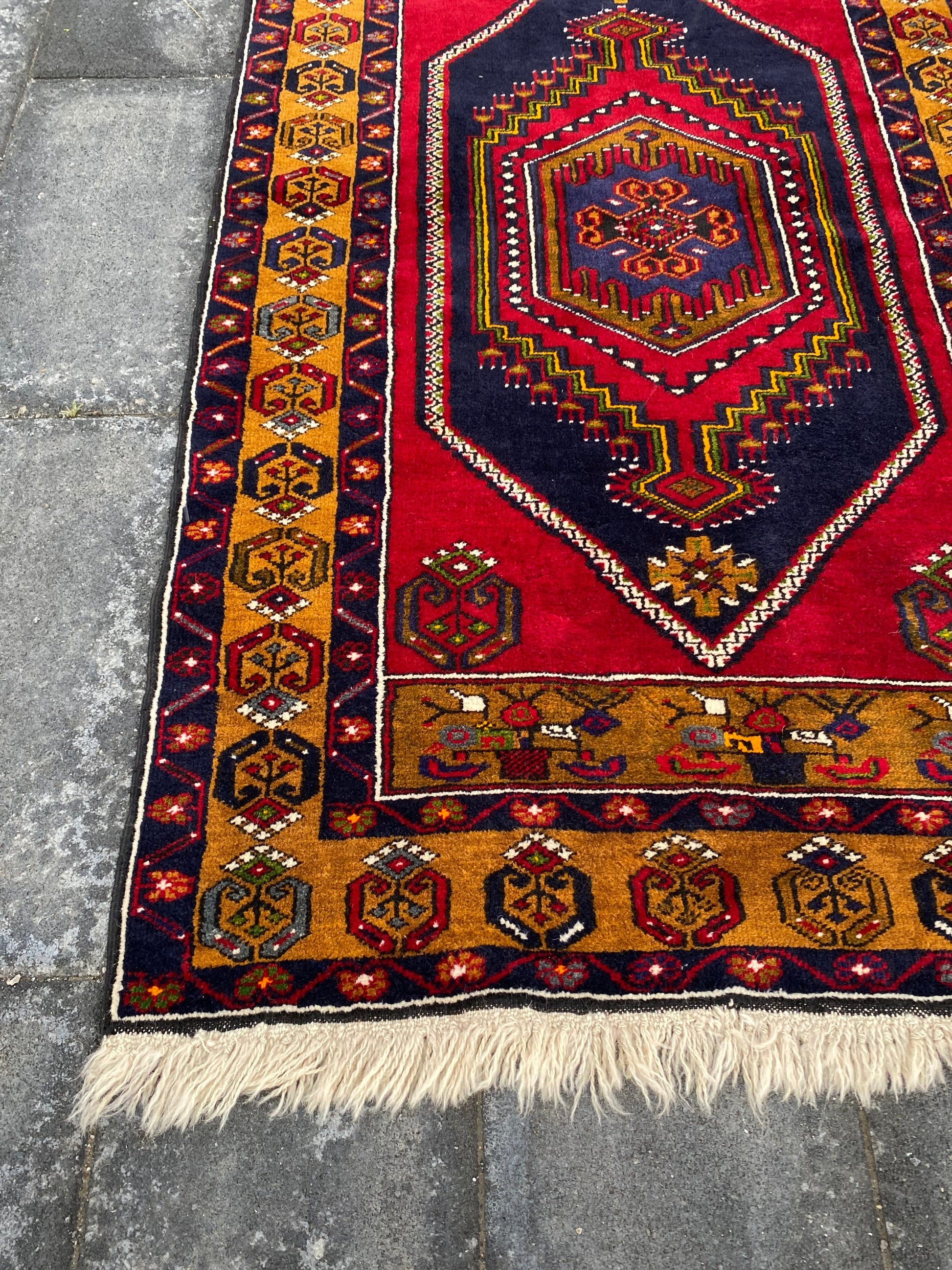 3.6x6.2 Medium Vintage Turkish Anatolian Wool Rug - Heritage and Rugs