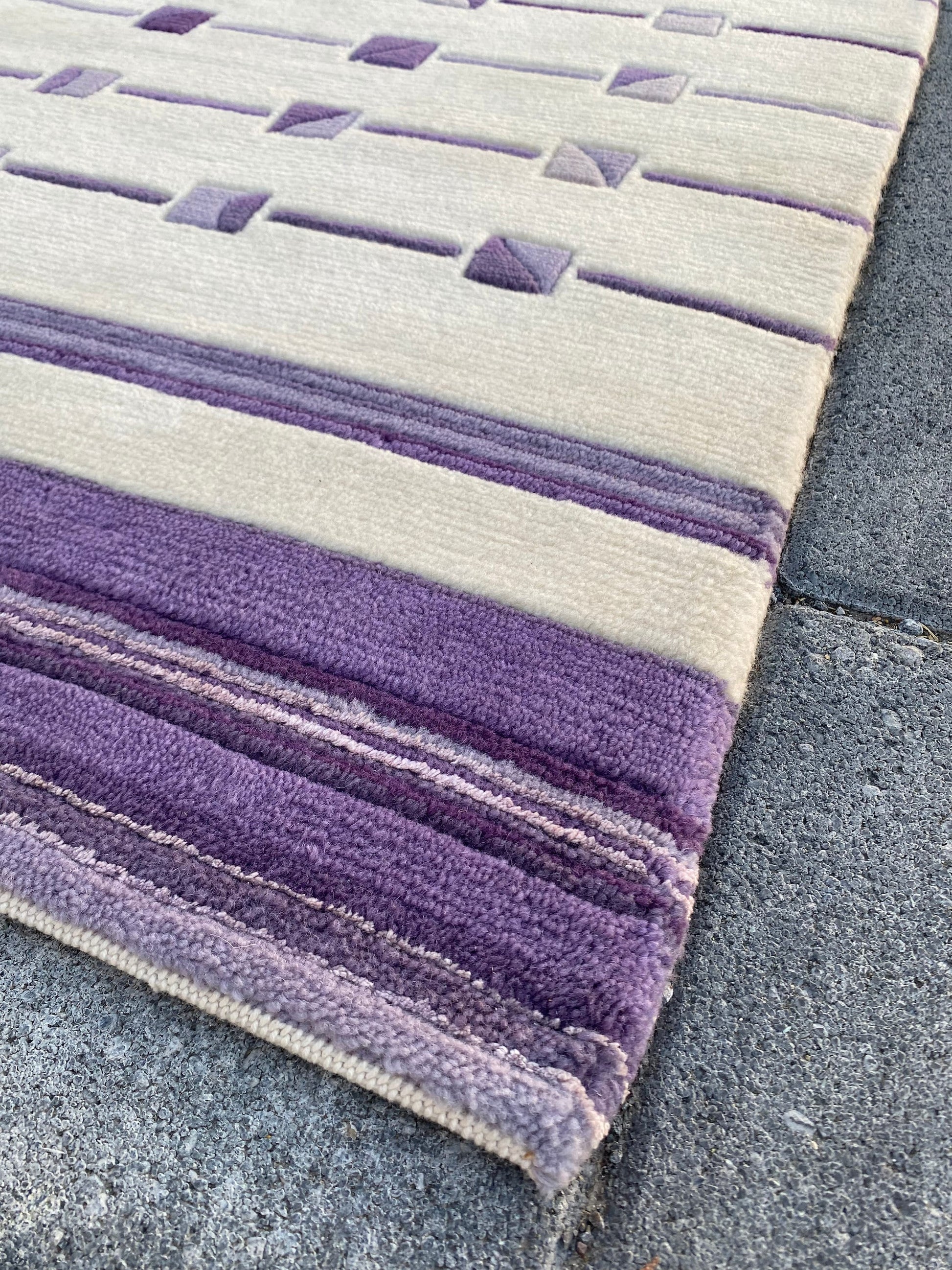 Handmade Indian Rug / Purple Rug / Small Wool Rug / Indian Rug 3x5 Rug / Small Indian Rug / Purple Area Rug / %100 Wool Rug / Small Persian - Heritage and Rugs