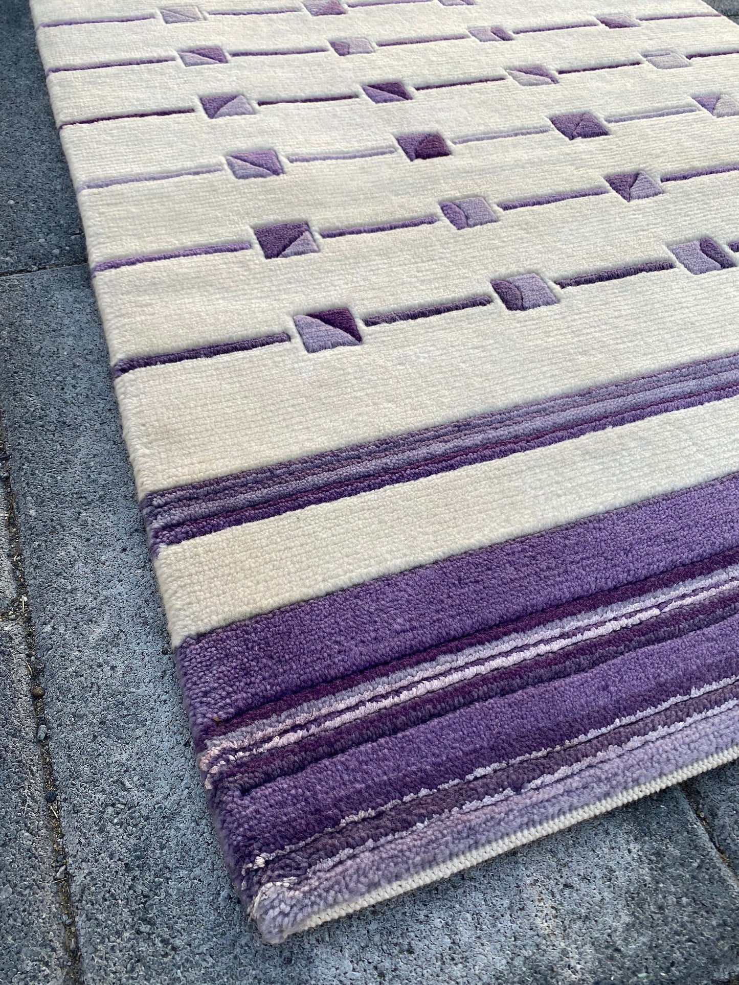 Handmade Indian Rug / Purple Rug / Small Wool Rug / Indian Rug 3x5 Rug / Small Indian Rug / Purple Area Rug / %100 Wool Rug / Small Persian - Heritage and Rugs