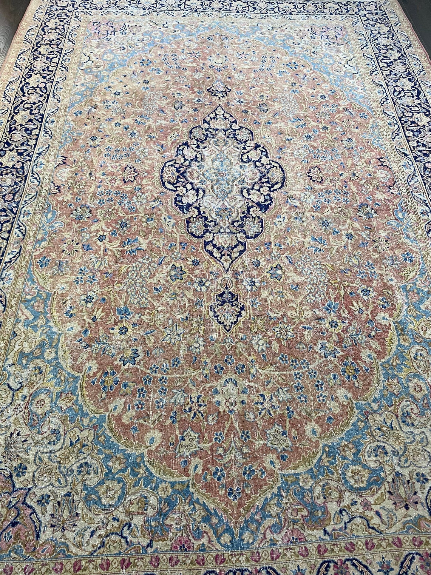 6.5x10 Large Vintage Persian Wool Rug- Heritage and Rugs