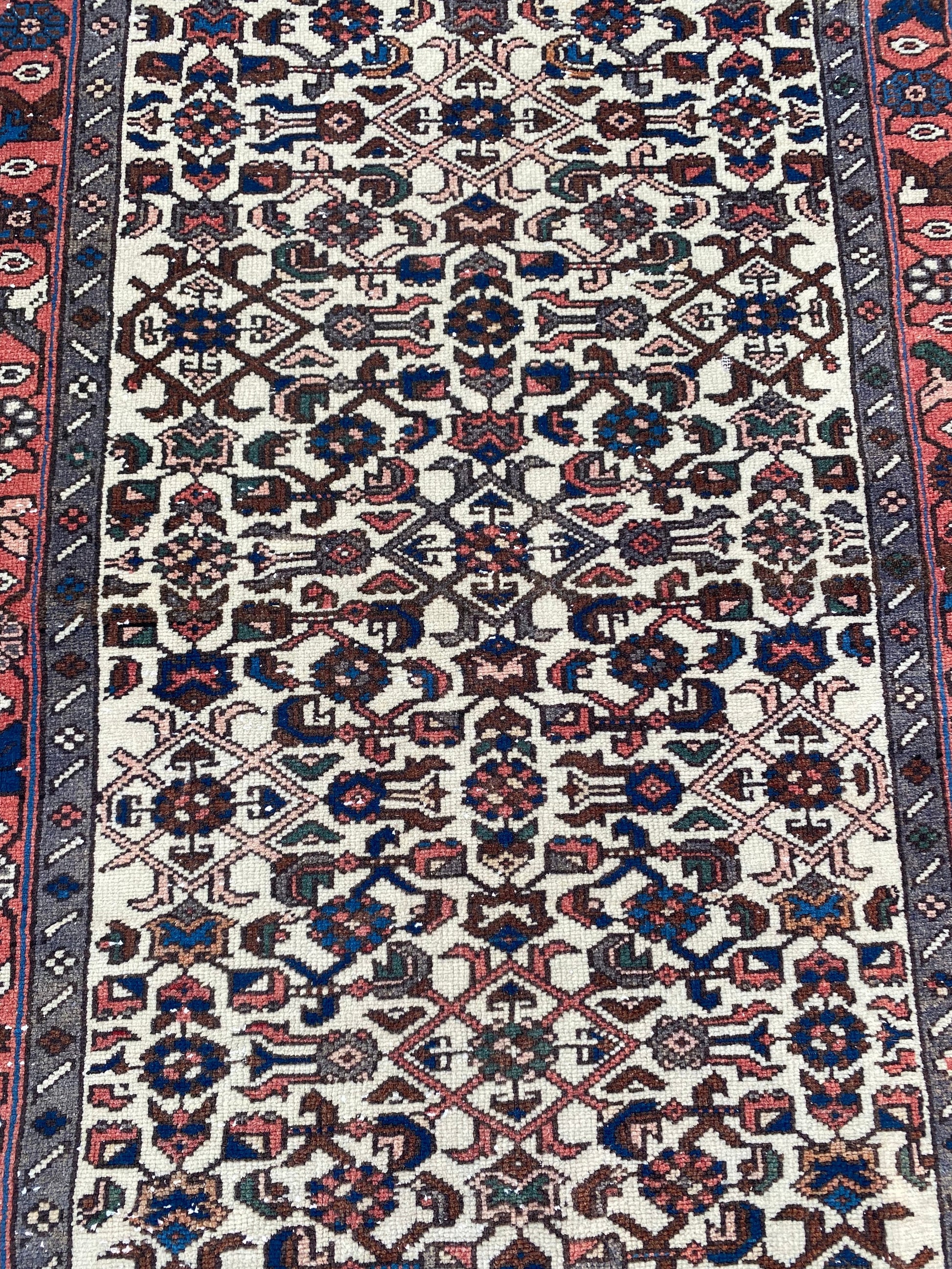 3x6 Vintage Persian Heriz Wool Rug - Heritage and Rugs