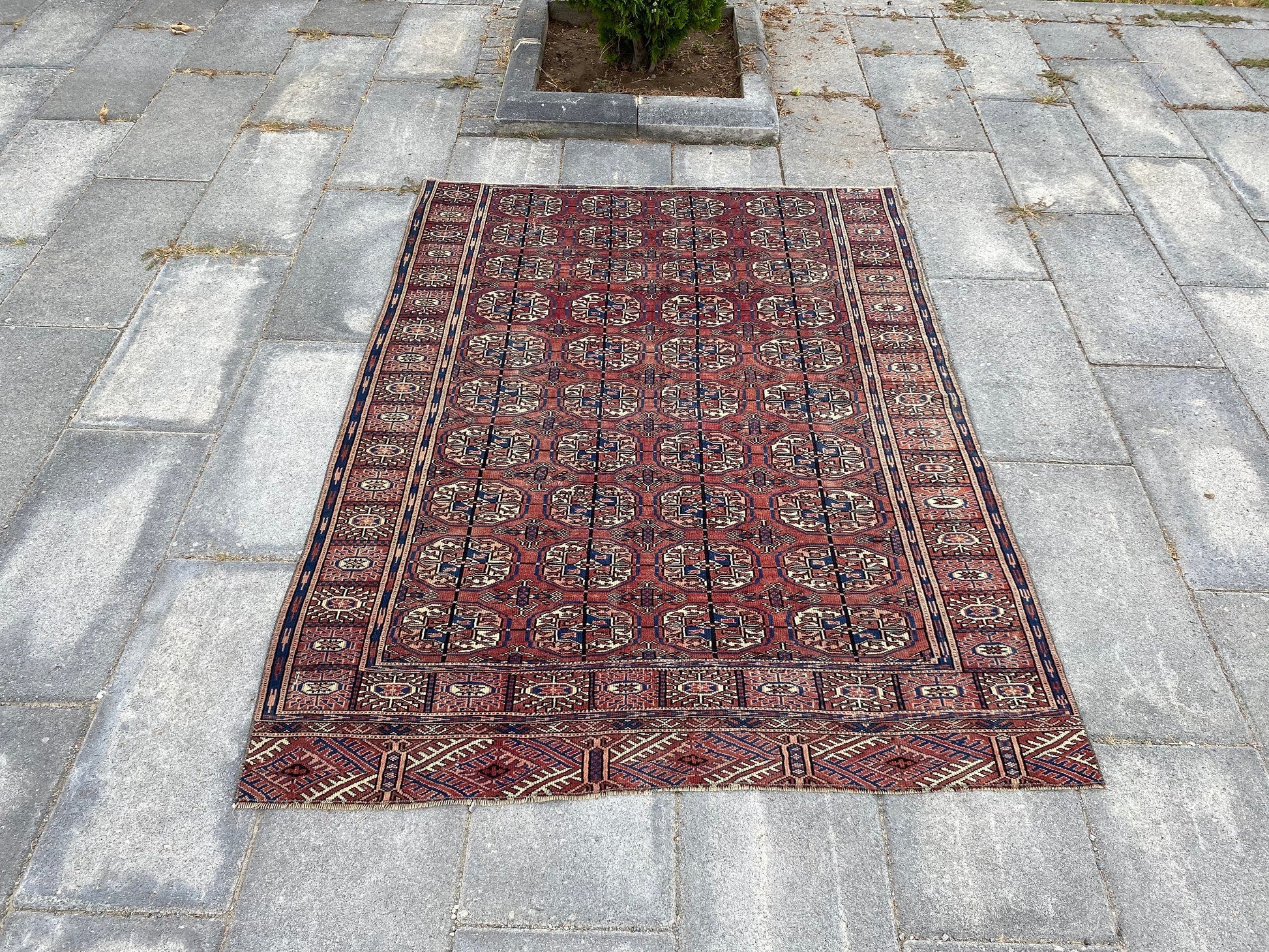 4x6 Large Vintage Afghan Rug - Heritage and Rugs