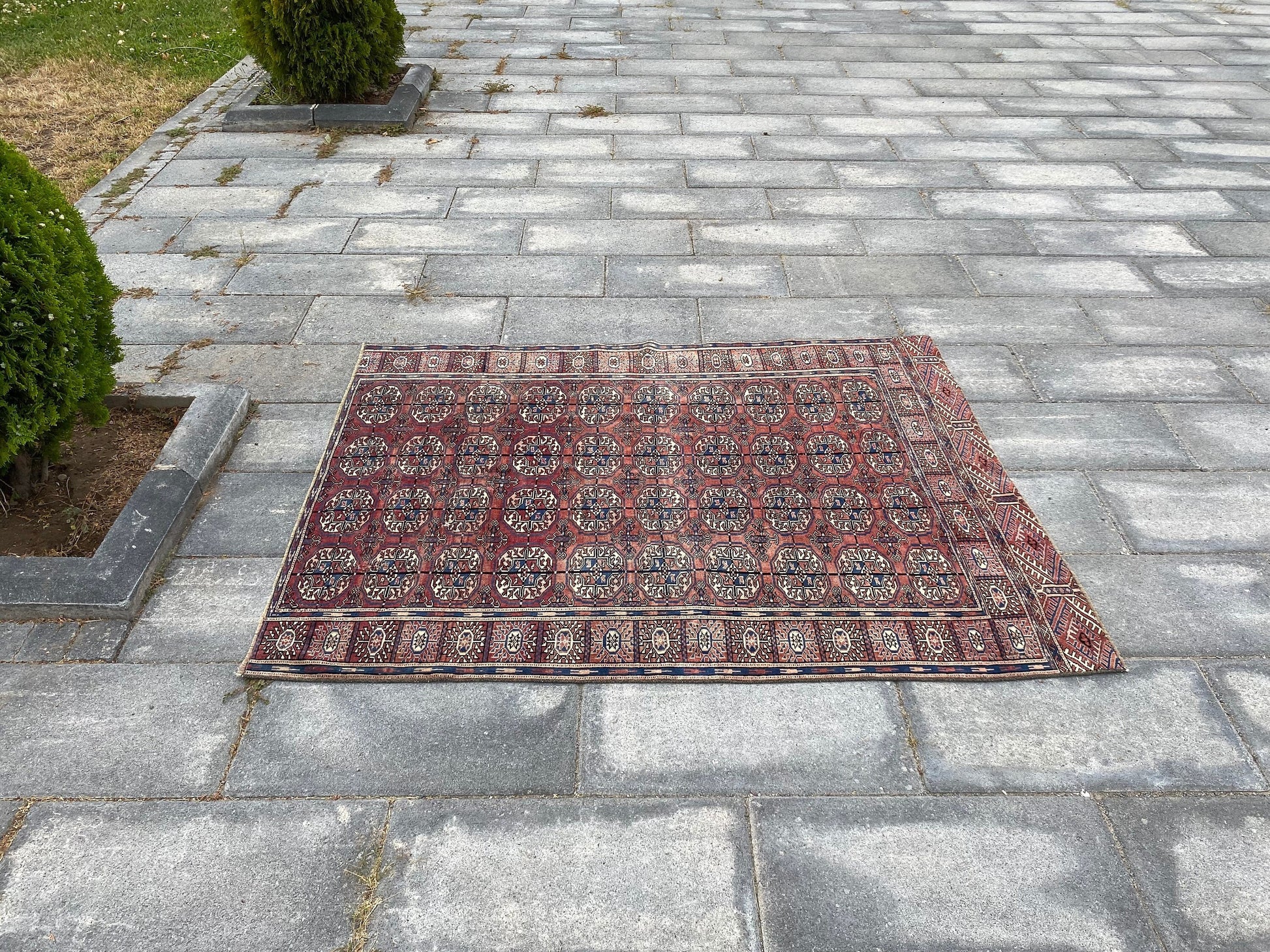 4x6 Large Vintage Afghan Rug - Heritage and Rugs